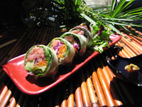 Smoked Salmon Roll at Koriente Austin